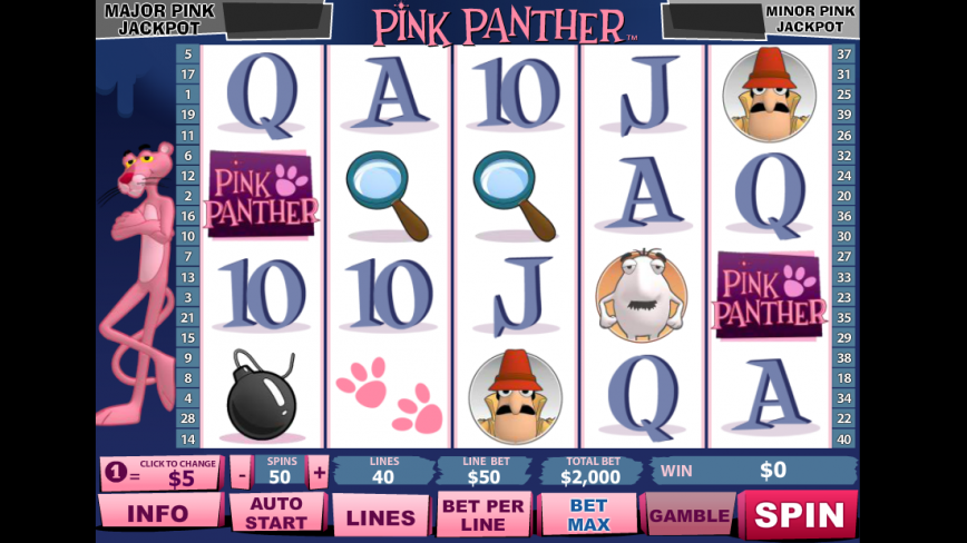 Zdarma casino automat Pink Panther online