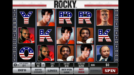 Herní casino automat Rocky bez registrace