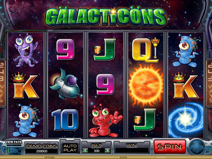obrázek ze hry automatu Galacticons online zdarma
