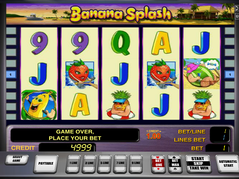 Online automat zdarma Banana Splash