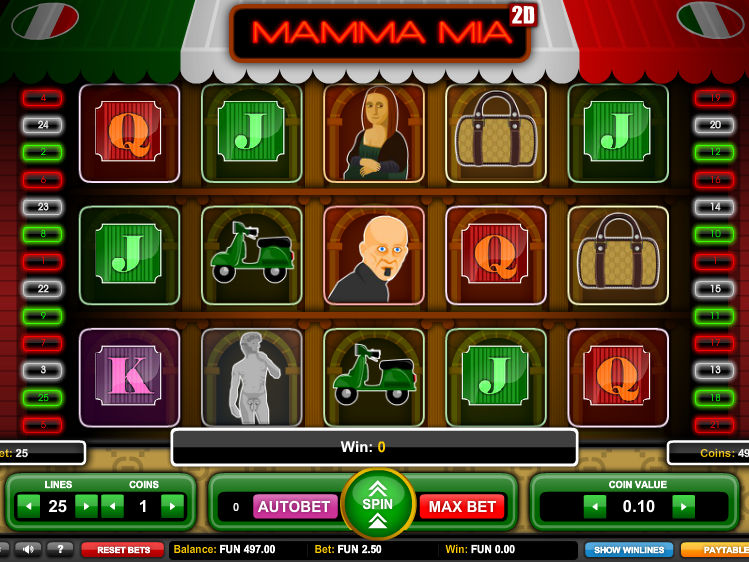 Online automat zdarma Mamma Mia