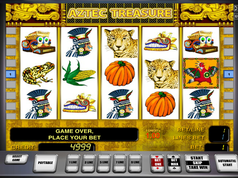 Aztecs Treasure online automat zdarma