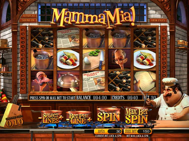 Hrací casino automat Mamma Mia!