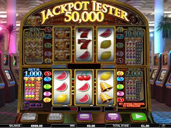 Obrázek z online herního automatu Jackpot Jester 50,000