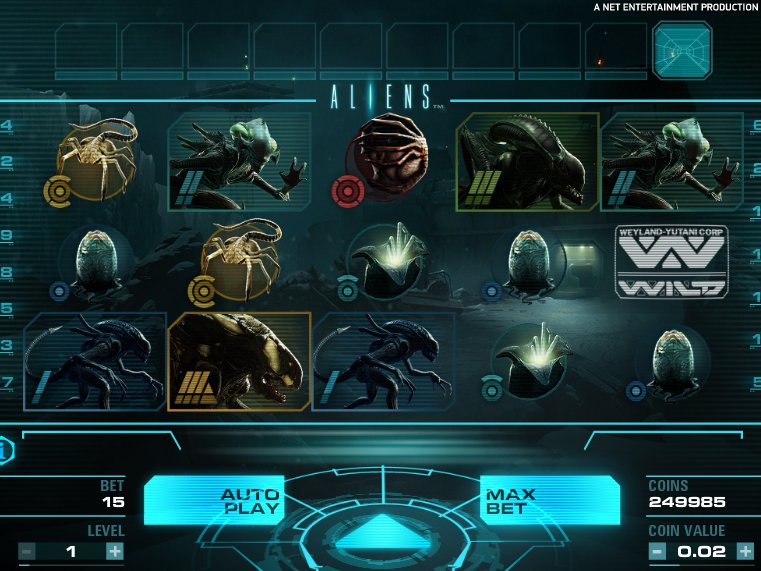 hrací online automat Aliens zdarma