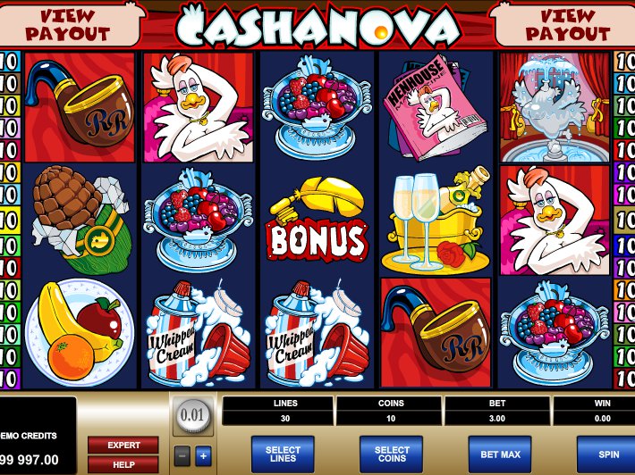 Herní online automat Cashanova zdarma