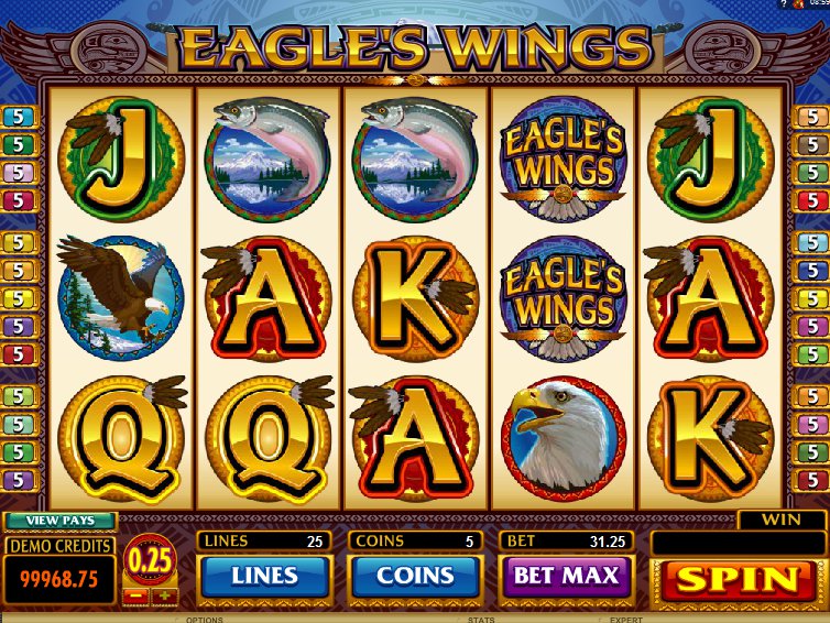 Obrázek z online casino automatu Eagles Wings zdarma