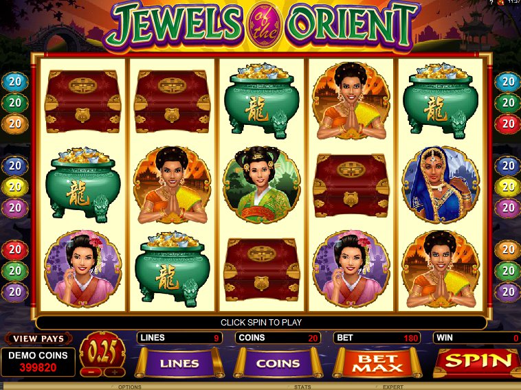 Hrací online automat Jewels of the Orient