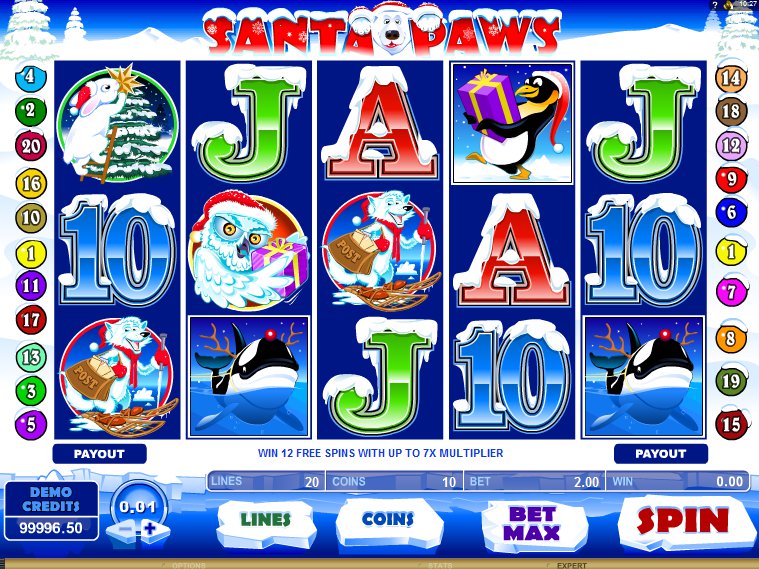Hrací online automat Santa Paws