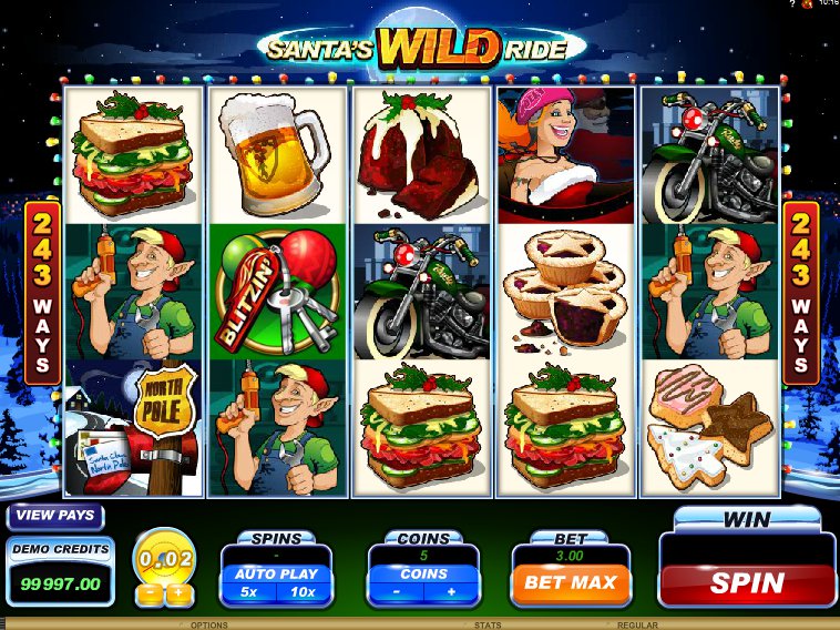 herní online automat zdarma Santa´s Wild Ride