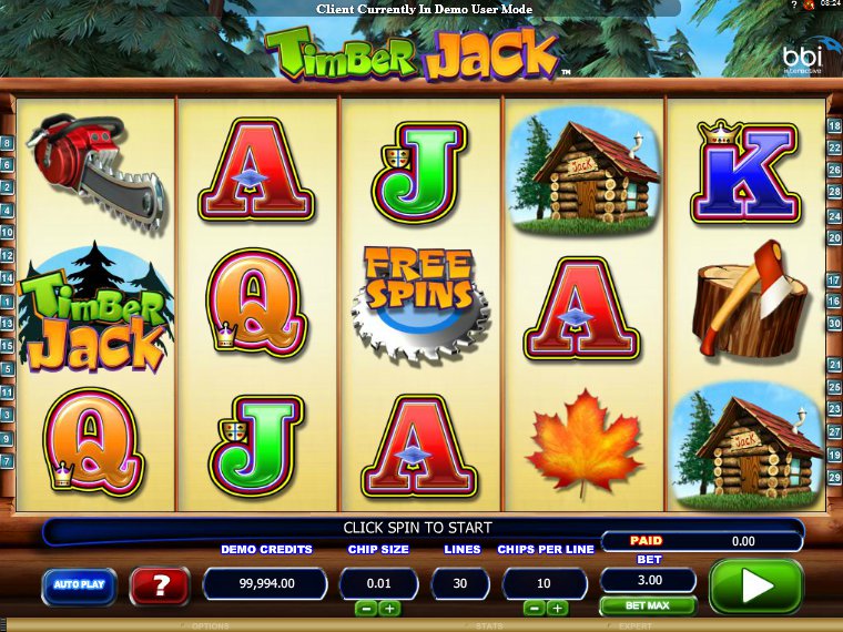 Online casino automat Timber Jack zdarma