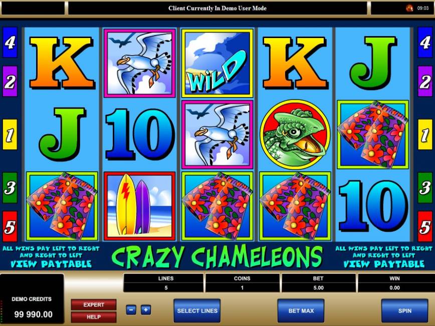 Výherní automat Crazy Chameleons zdarma online