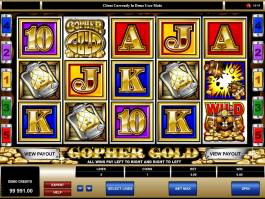 Herní online automat zdarma Gopher Gold