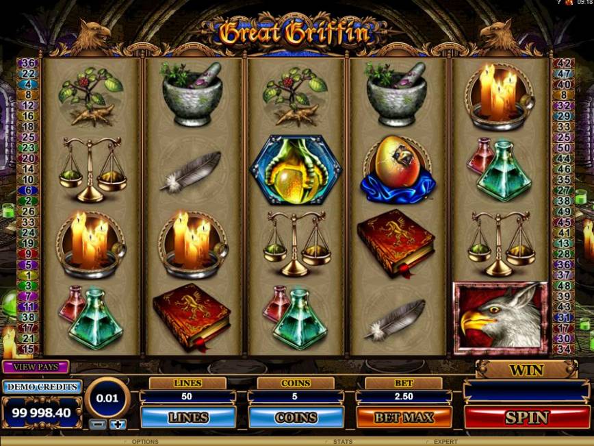 Casino automat Great Griffin online zdarma