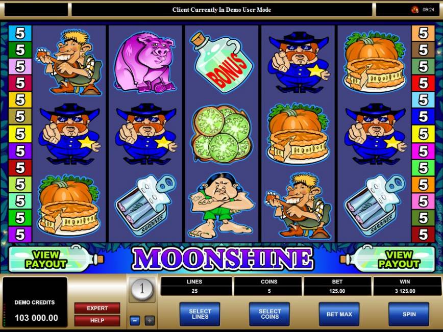 Casino automat Moonshine online zdarma