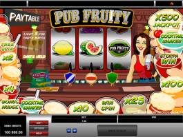 Hrací automat zdarma Pub Fruity online