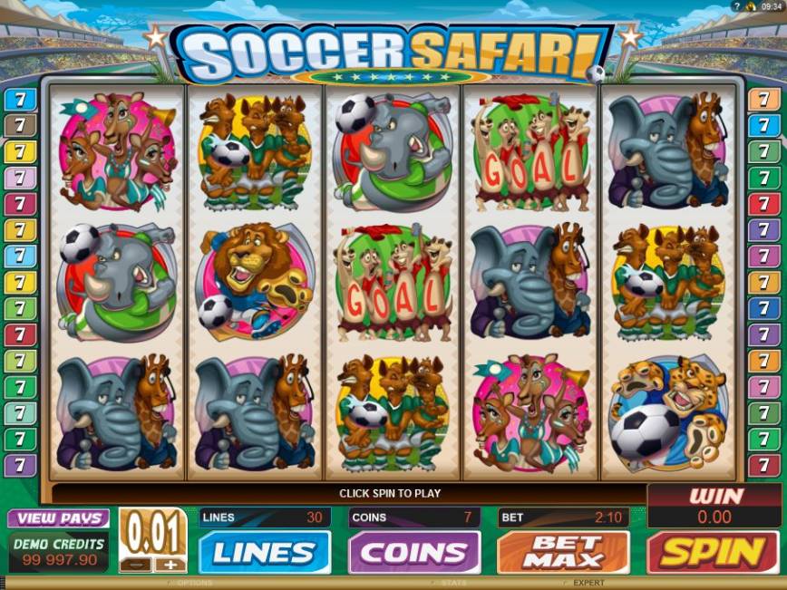 Hrací automat zdarma Soccer Safari online