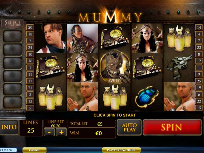 Hrací online automat The Mummy zdarma