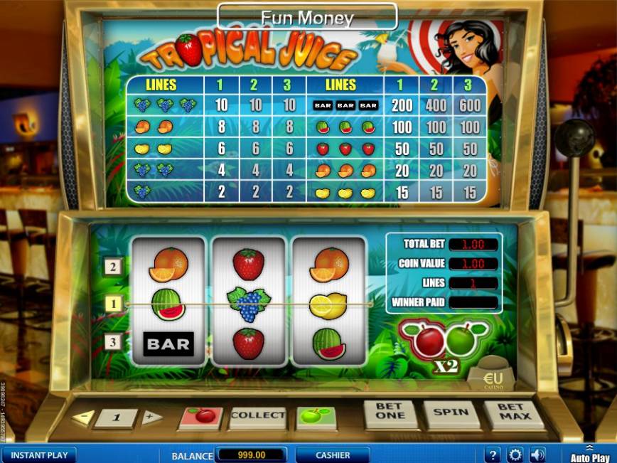Online hrací automat Tropical Juice zdarma