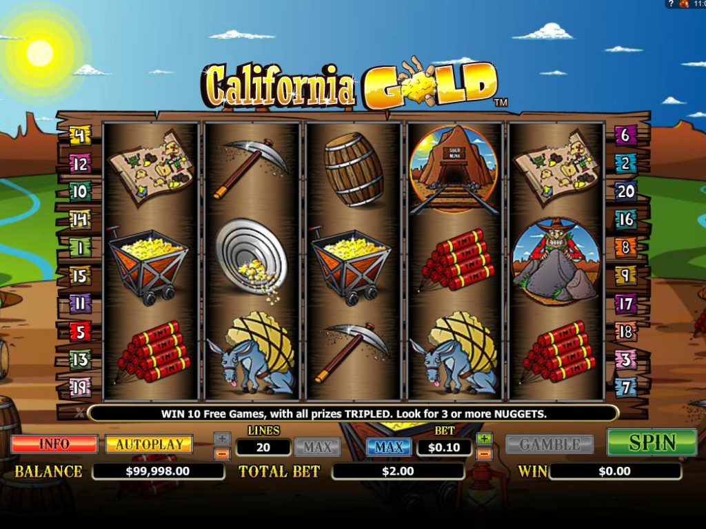 Automat California Gold zdarma