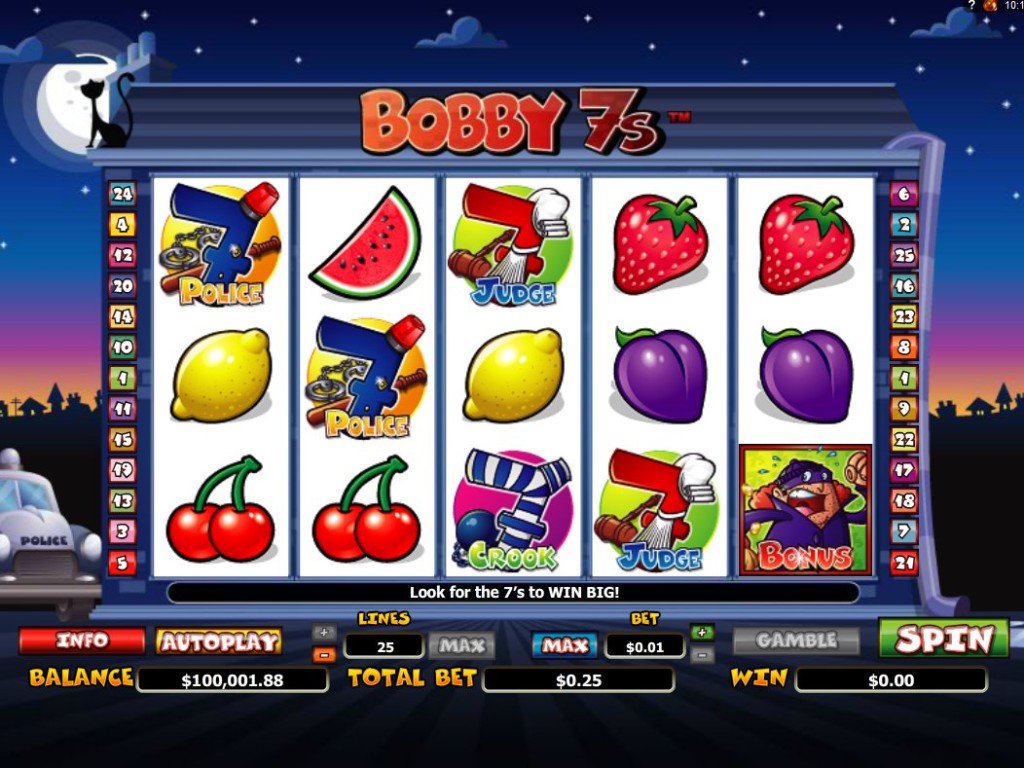 Herní online automat Bobby 7s