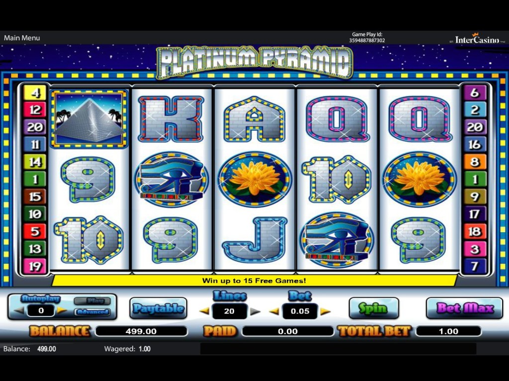 Platinum Pyramin hrací online automat