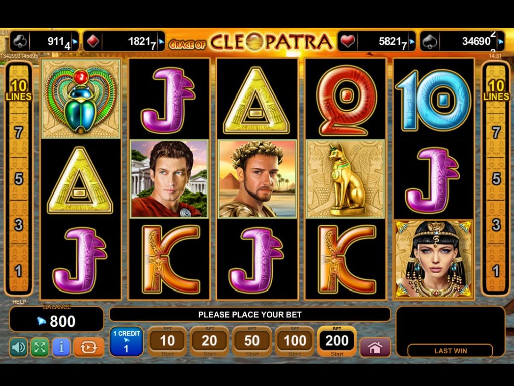 Hrací casino automat Grace of Cleopatra