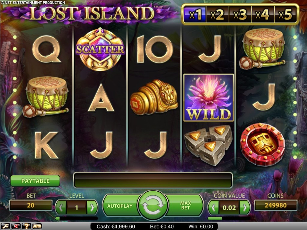 Online casino automat Lost Island bez registrace