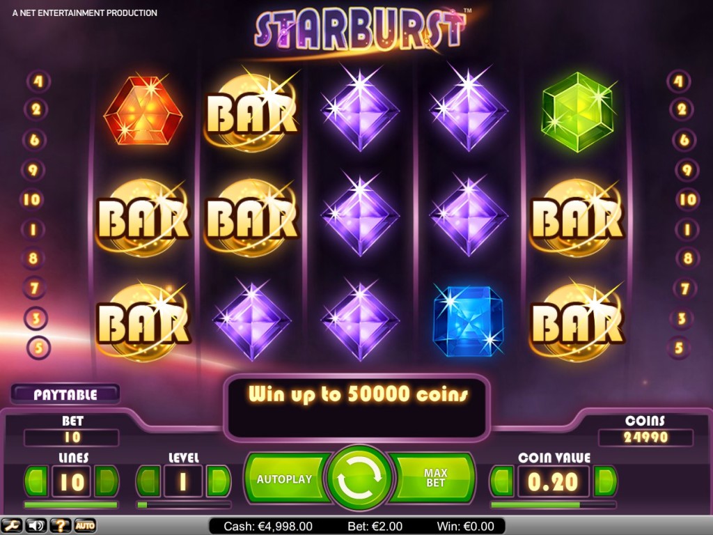 Herní casino automat zdarma Starburst