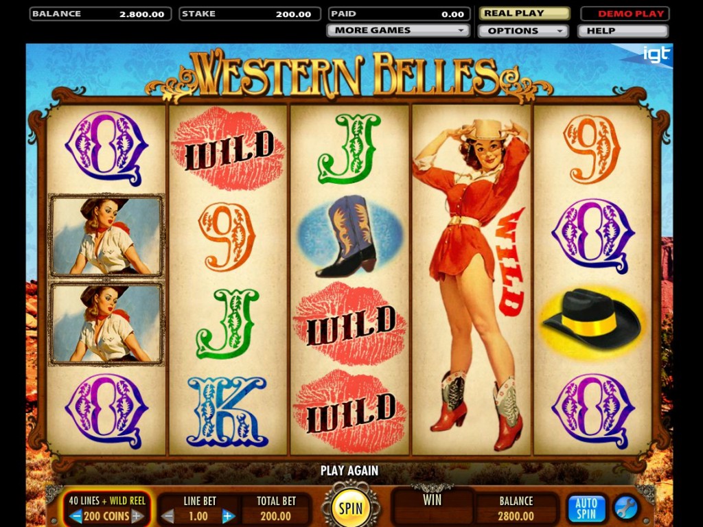 Herní online automat zdarma Western Belles