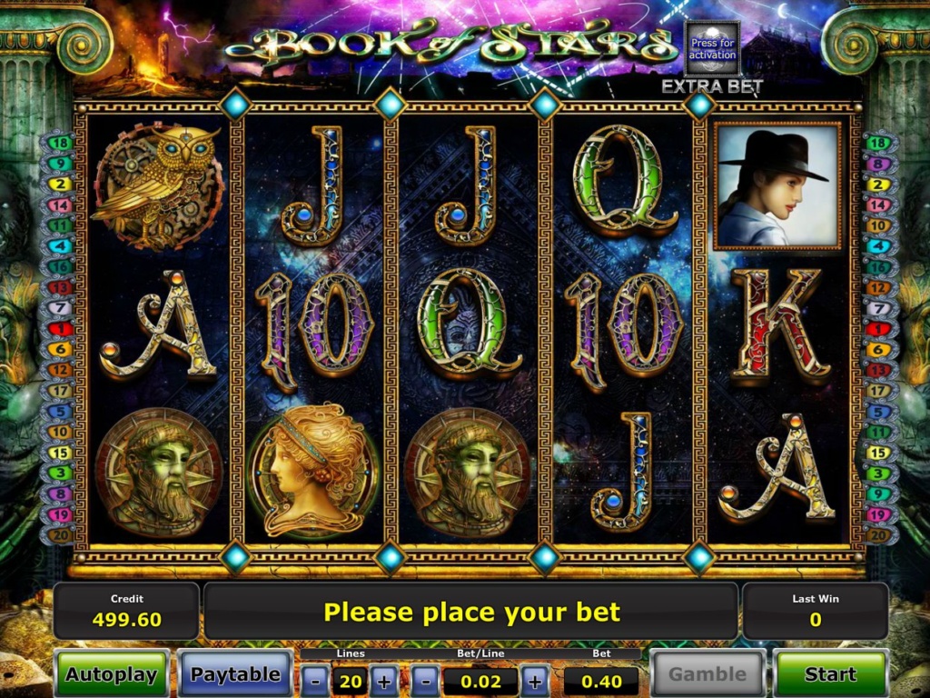 Online casino automat Book of Stars zdarma