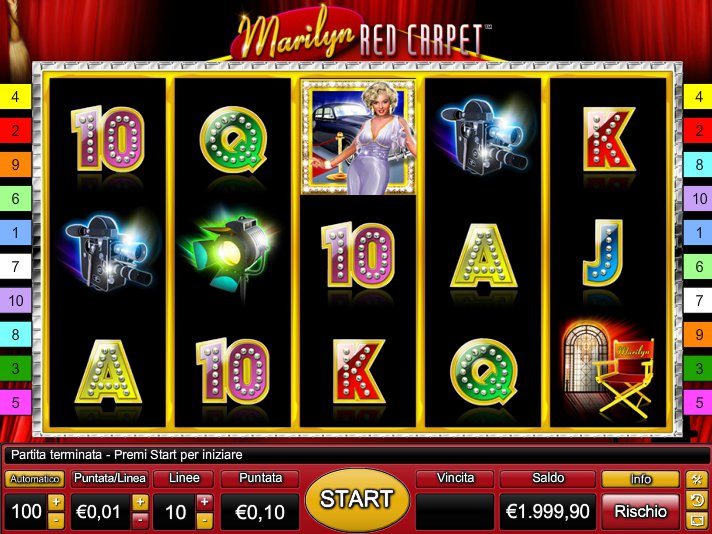 Online casino automat Marilyn Red Carpet zdarma, bez vkladu
