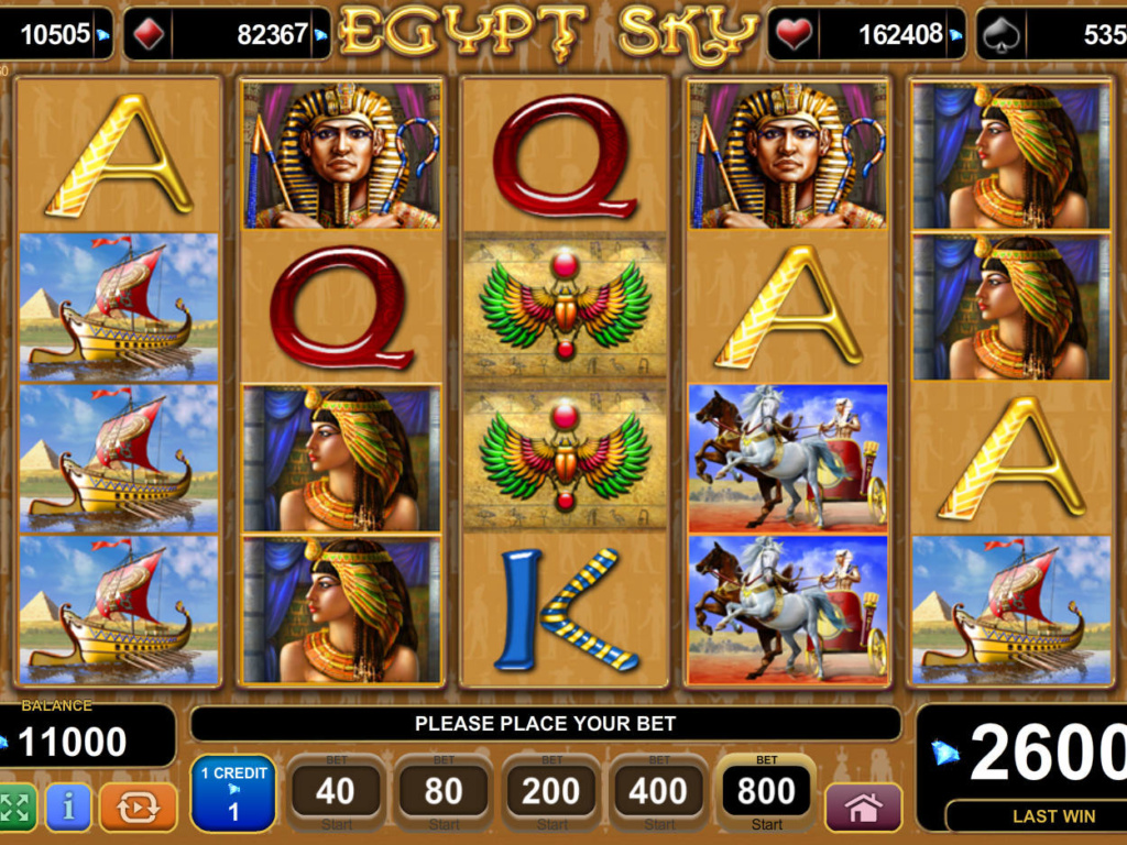 Obrázek ze hry automatu Egypt Sky zdarma