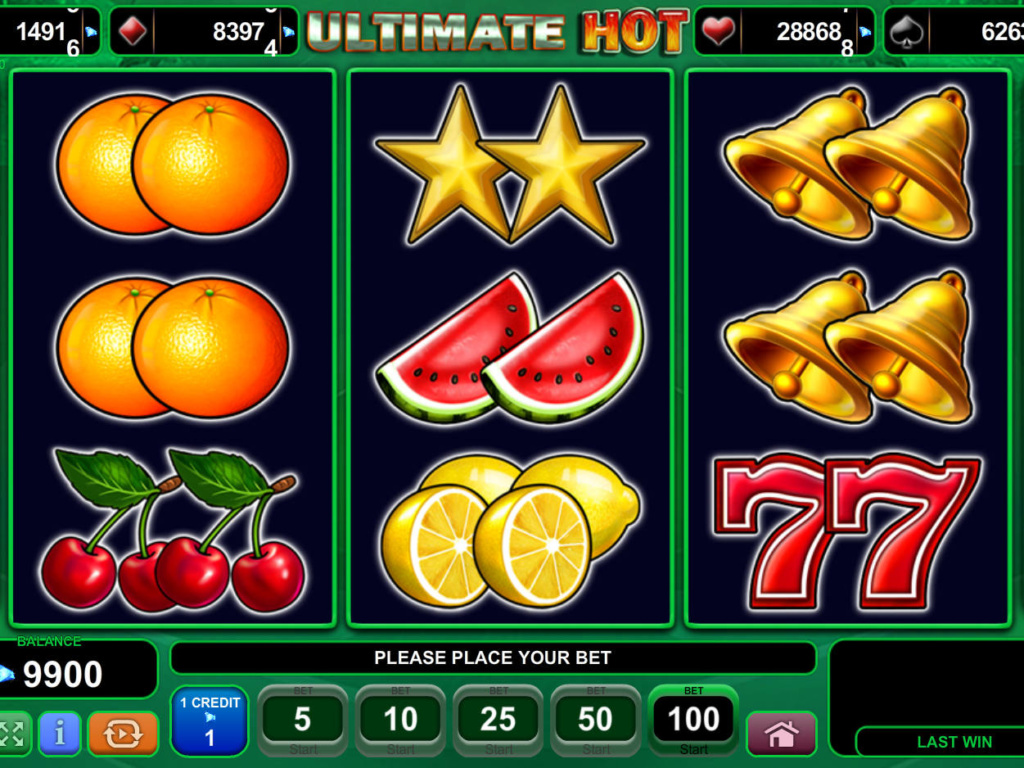 Herní automat Ultimate Hot bez vkladu