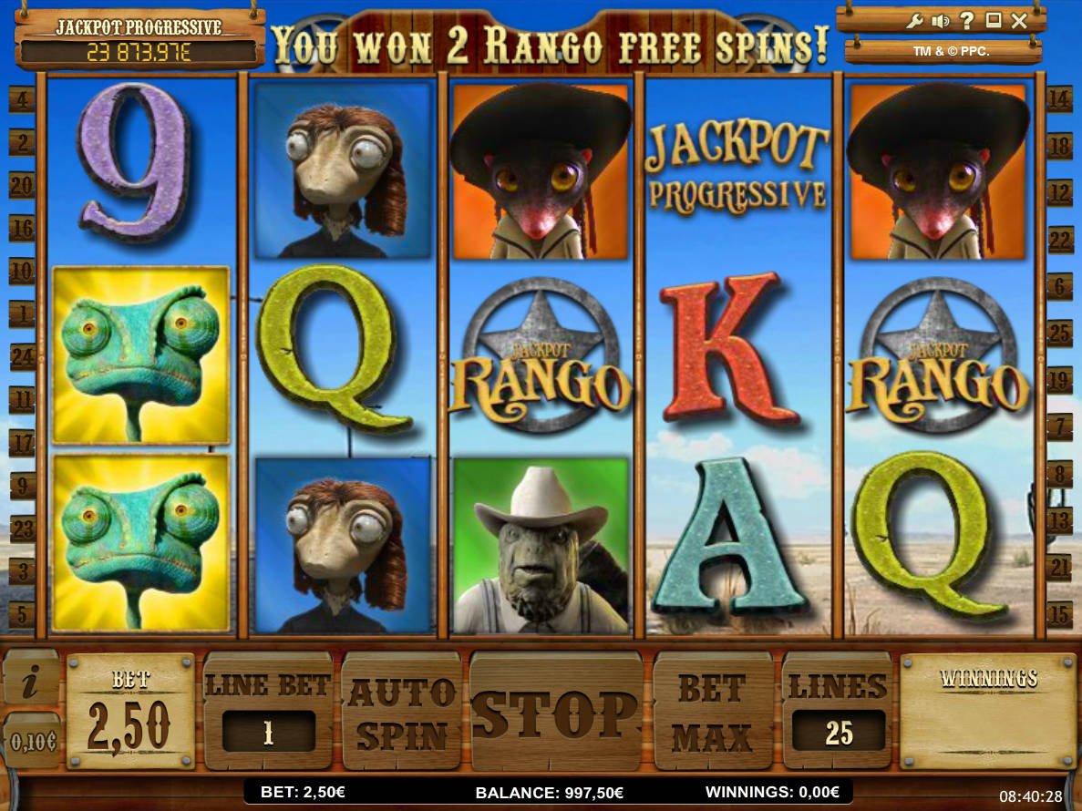 Hrací automat Jackpot Rango bez vkladu