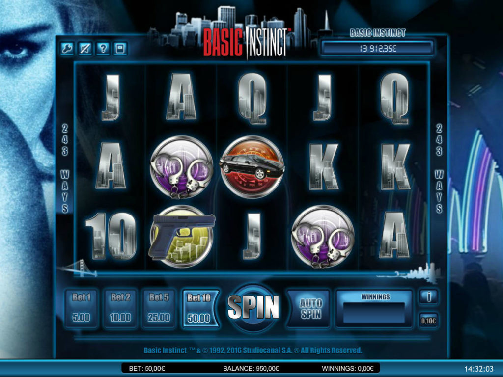 Kasino herní automat Basic Instinct zdarma