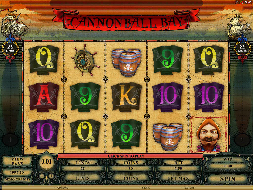 Online kasino automat Cannonball Bay bez registrace