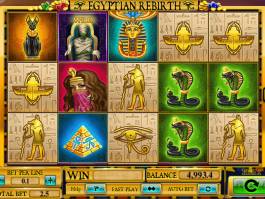 Online casino automat Egyptian Rebirth pro zábavu