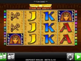 Casino automat Fire of Egypt zdarma