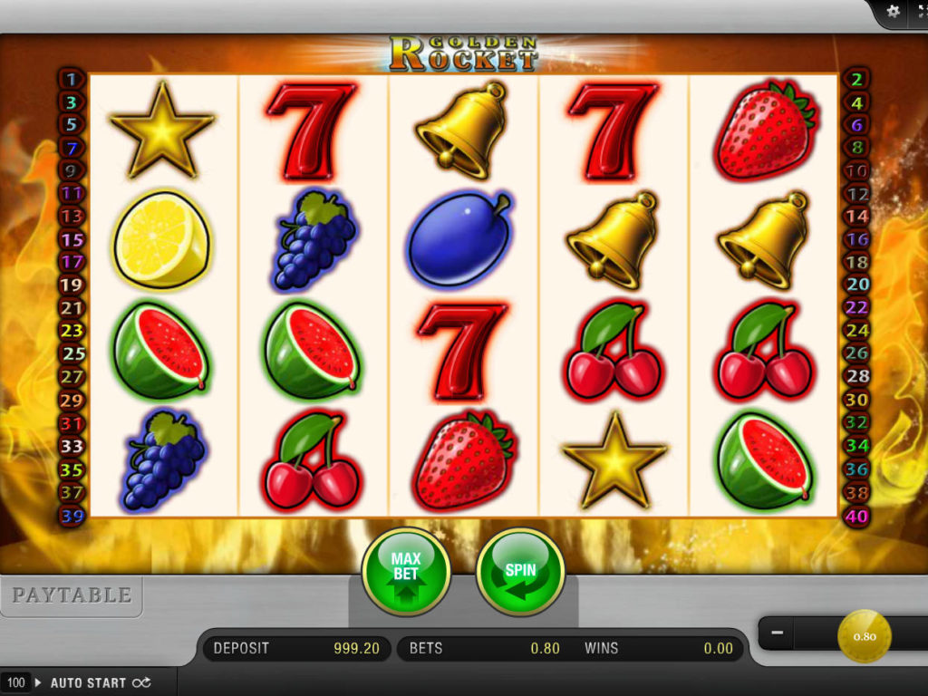 Zahrajte si casino automat Golden Rocket online zdarma