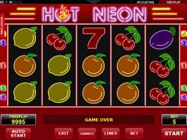 Roztočte online herní automat Hot Neon zdarma