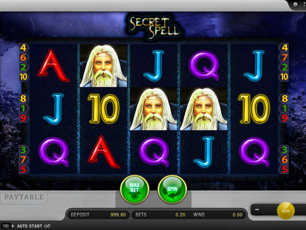 Casino automat Secret Spell zdarma