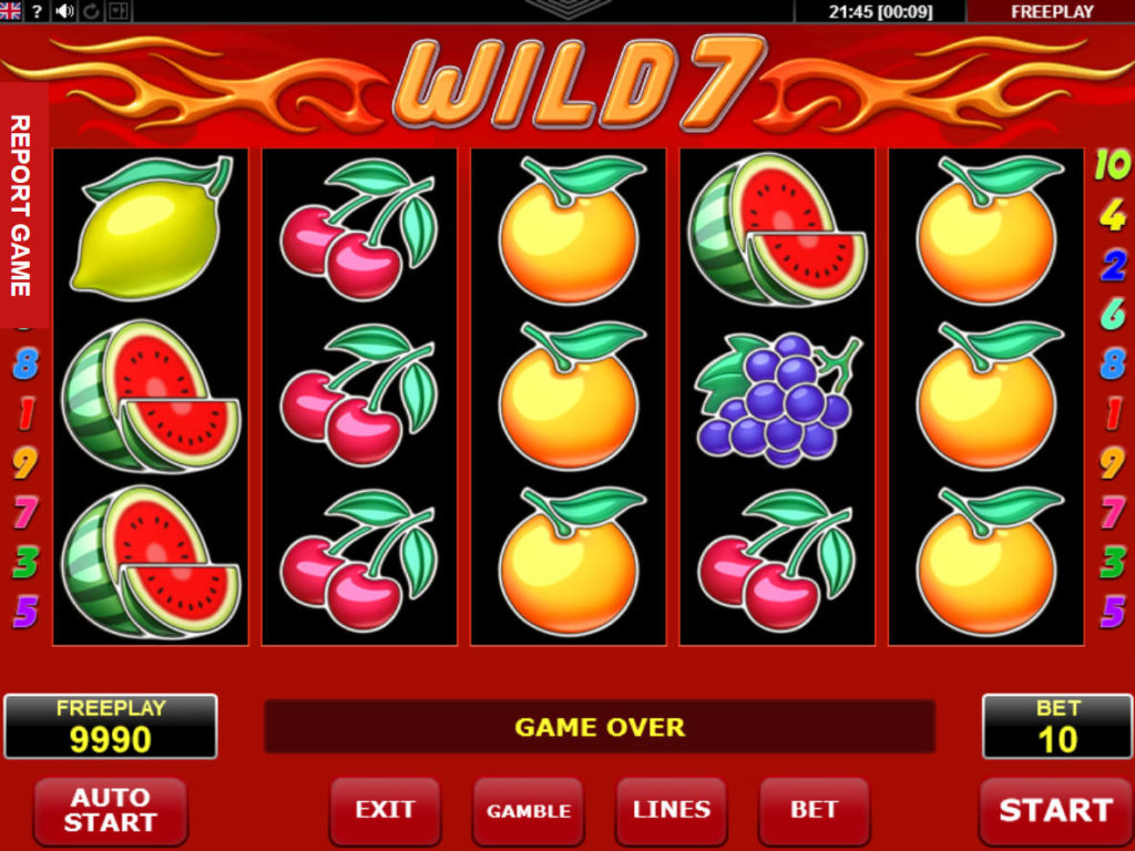 Zdarma automatová casino hra Wild 7 bez stahování