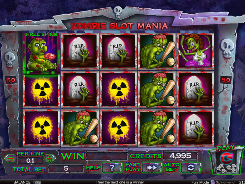Zahrajte si Zombie Slot Mania online, zdarma