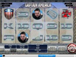 Roztočte online automat Captain America zdarma