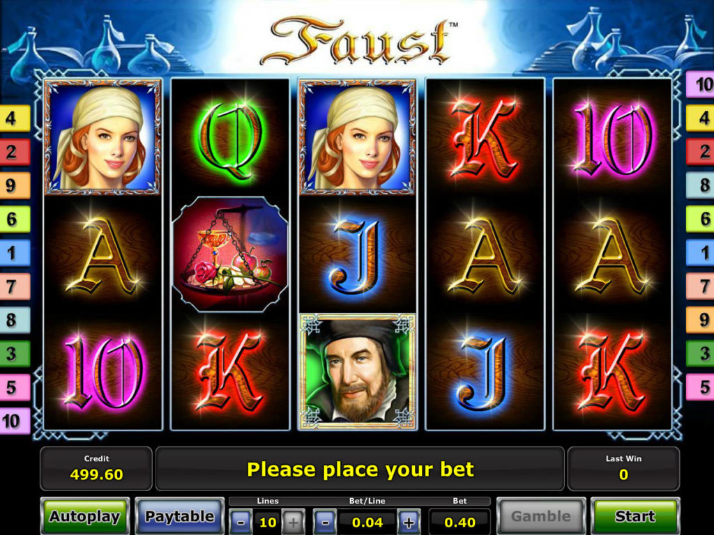 Roztočte online hrací automat Faust