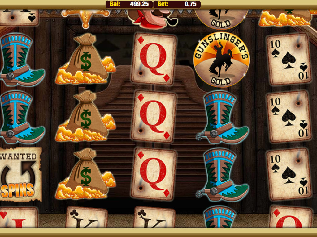 Online casino automat Gunslingers Gold zdarma