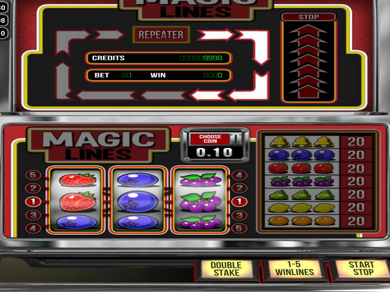 Roztočte online herní automat Magic Lines zdarma