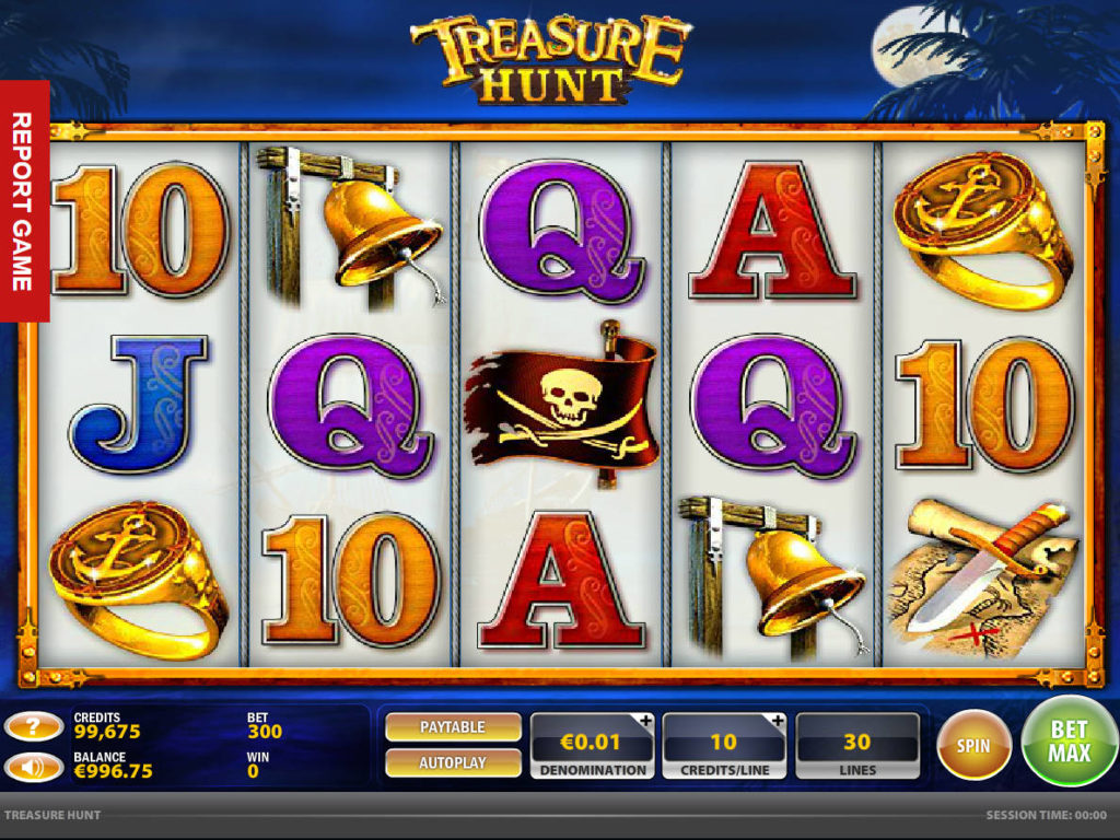 Obrázek z online casino automatu Treasure Hunt