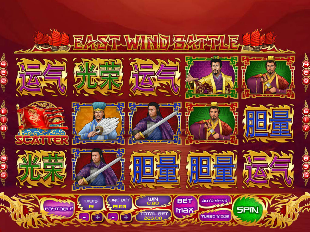 Online casino automat East Wind Battle zdarma